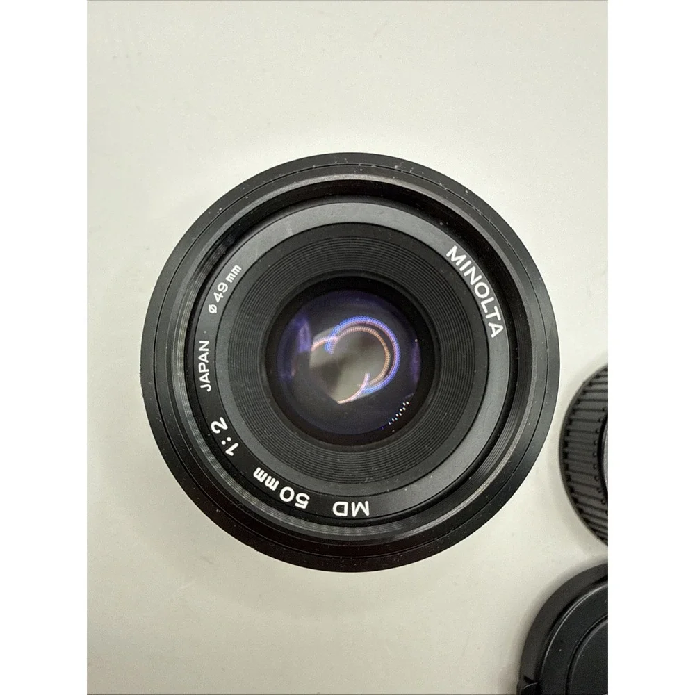 MINOLTA MD 50mm 1:2 Manual Focus Lens Made in Japan ~ Preowned